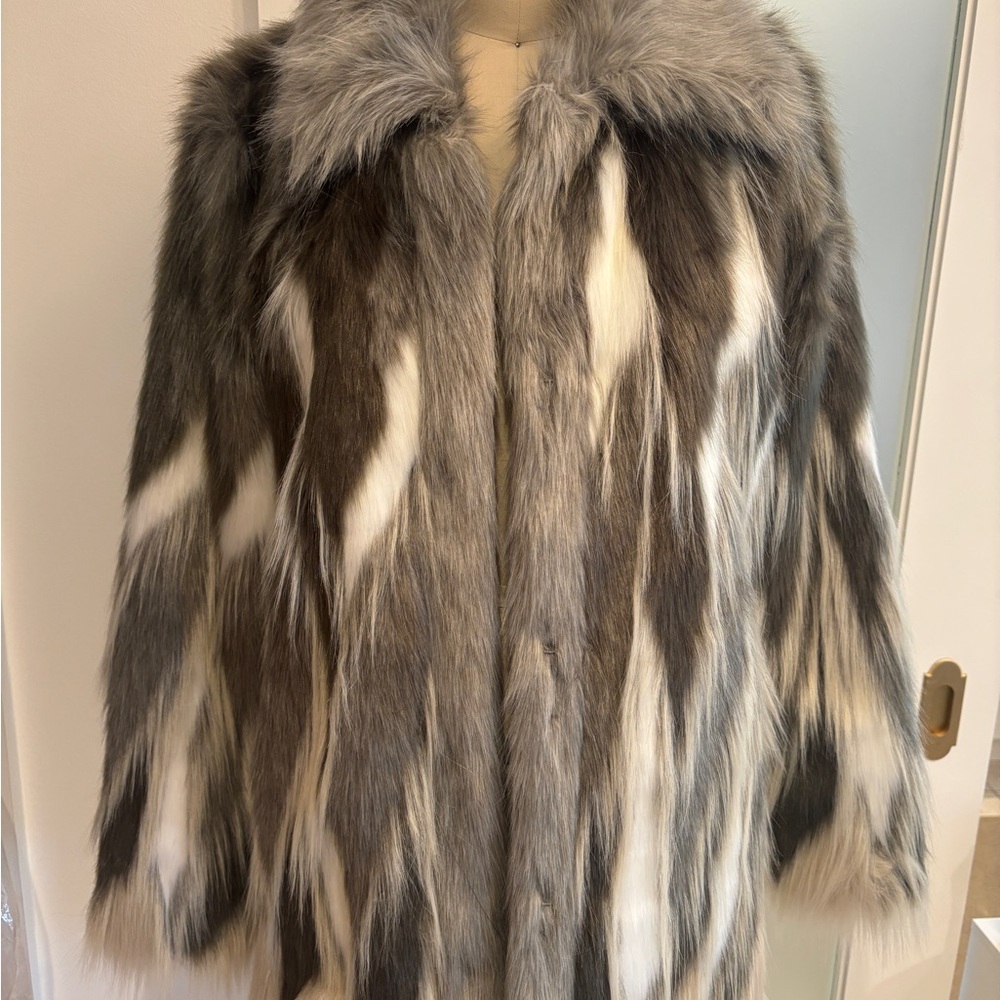Super Cool Gray Faux Fur Coat